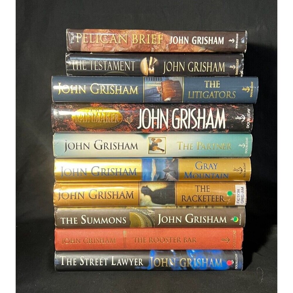 John Grisham 1st Edition Hardcover Books - 10 Book Lot